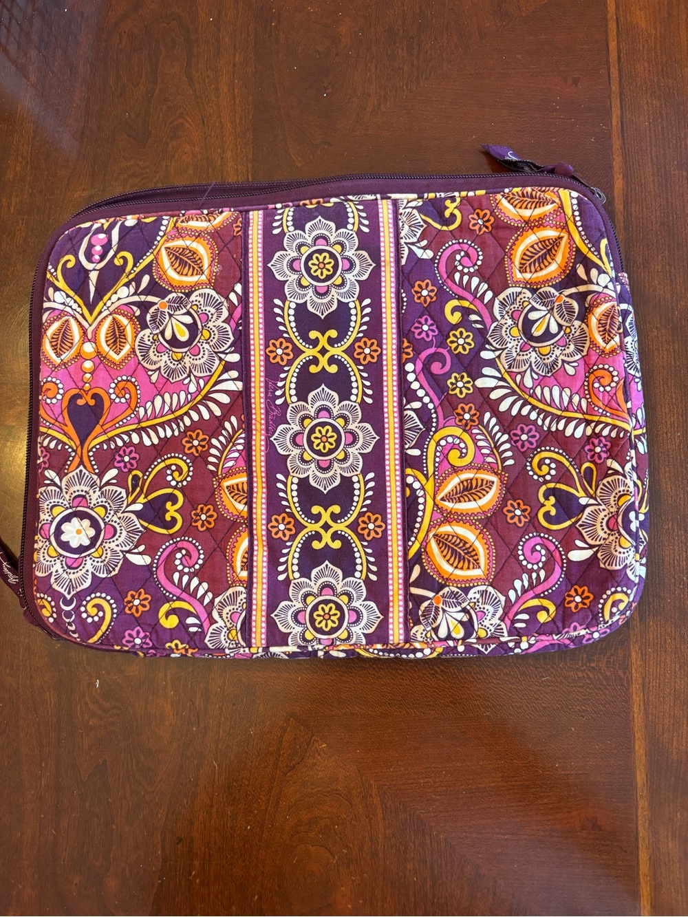 Vera Bradley Quilted Floral Tech Sleeve - Purple Multi